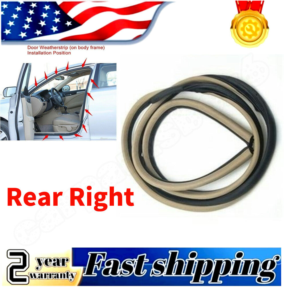 Rear RL door rubber Weatherstrip body seal for Honda Accord sedans 2008-2012