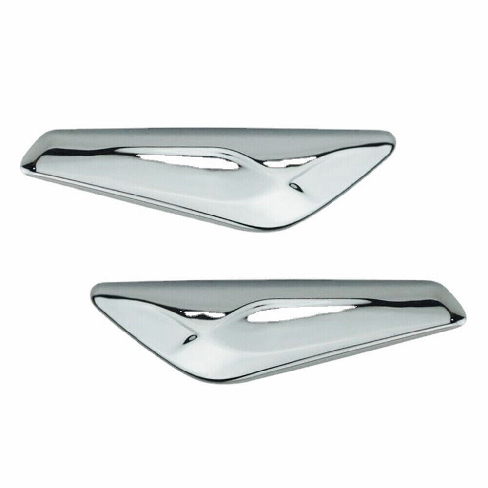 For Pair Chrome Front Side Fender Trim Finisher 51117338569/570 for BMW F25 F26