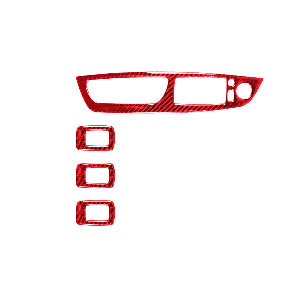 4x red carbon fiber power window cover for BMW X5 E70 X6 E71 2008-2013