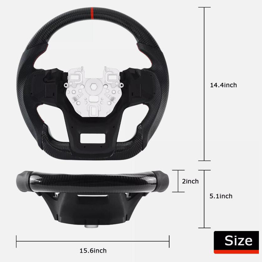 Carbon fiber steering wheel for Ford for Mustang 2021-2023