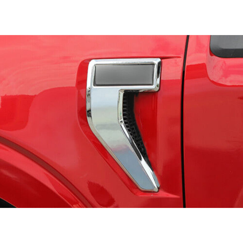 for Ford F150 F-150 2021-2023 Chrome Fender Trim Strip Side Emblem Cover Decor