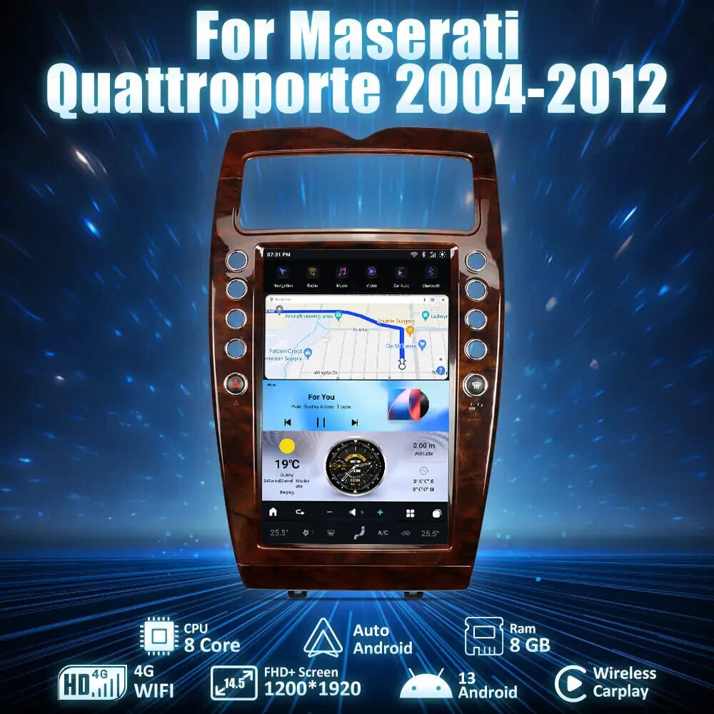 14.4 for Tesla Screen Android Radio GPS Stereo for Maserati Quattroporte 2004-2012