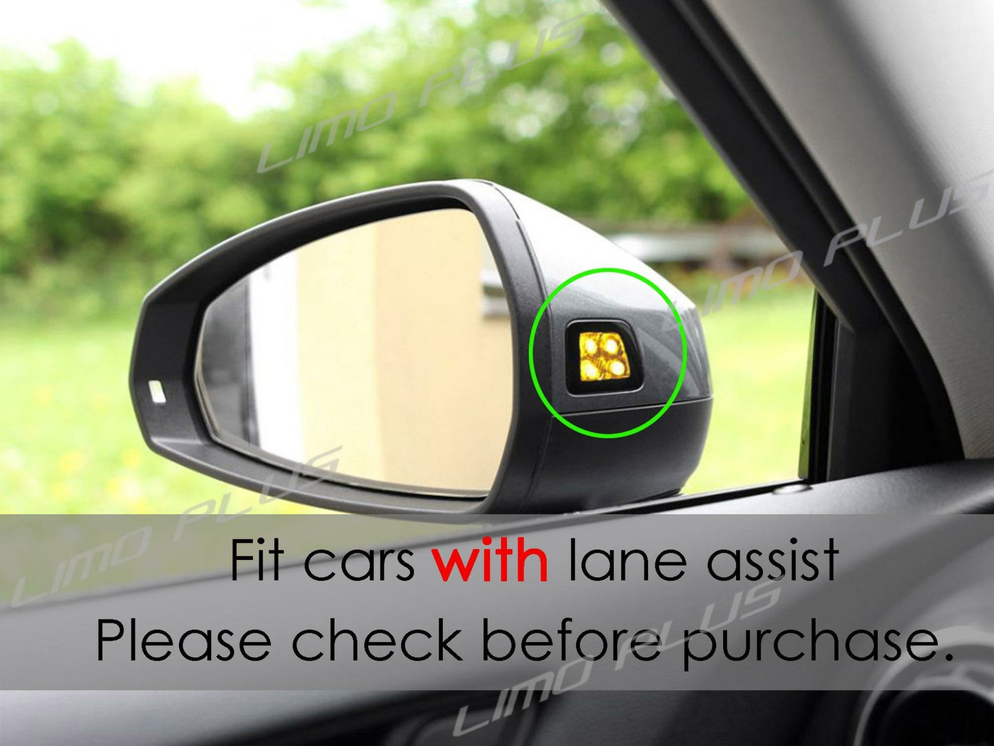 With Lane Assist Carbon Fiber Look Side Mirror Cover Caps for Audi A3 8V S3 RS3