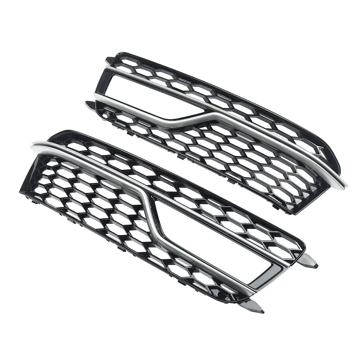 A pair of fog light bezels with chrome grille trim are available on the for Audi A5 S5 S Series 2013-2016.