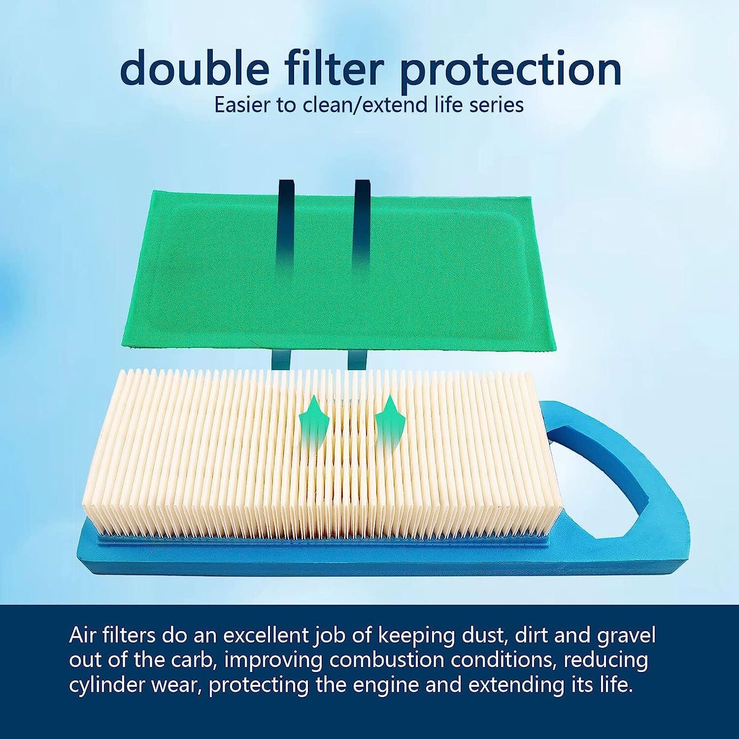 5x Air Filter Pre-Filter For BS 697153 698083 794422 795115 M14171 Lawn Mower