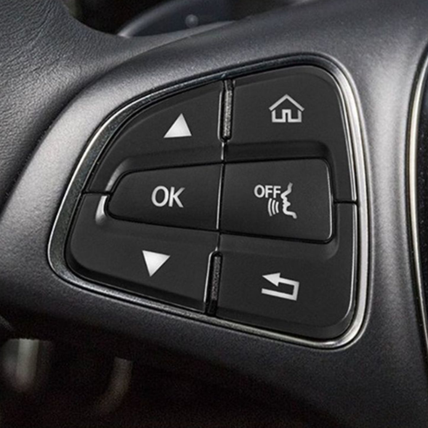Steering Wheel Button Black Trim for Mercedes Benz GLC C Class W205 2015-2018