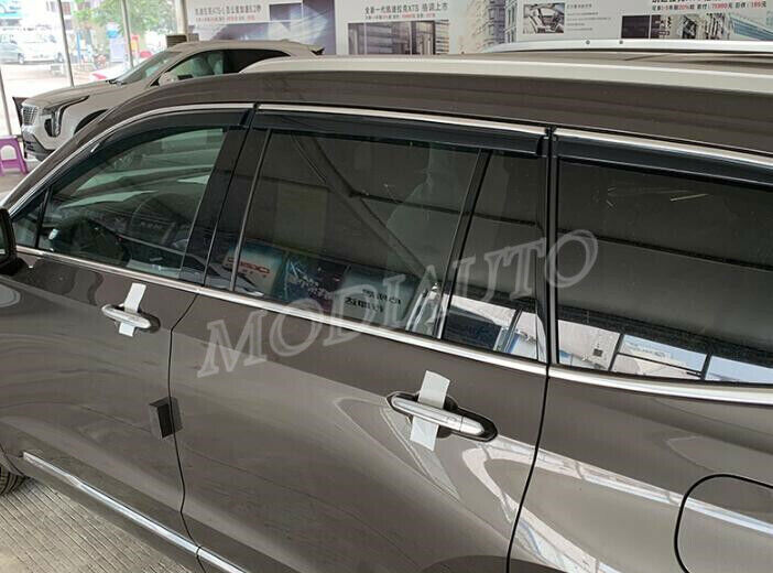 6pc for Cadillac XT6 2020-2024 Window Visor Vent Sun Shade Rain Guard Door Visor