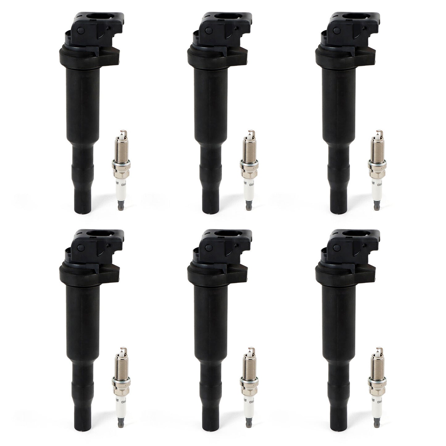 6Pcs Ignition Coil Iridium Spark plugs for BMW 320i 325i 528i 535i X5 X3 UF592