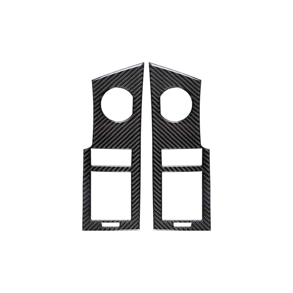 2Pcs Carbon Fiber Dashboard Side Air Vents Cover Trim for Jeep Liberty 2008-2012