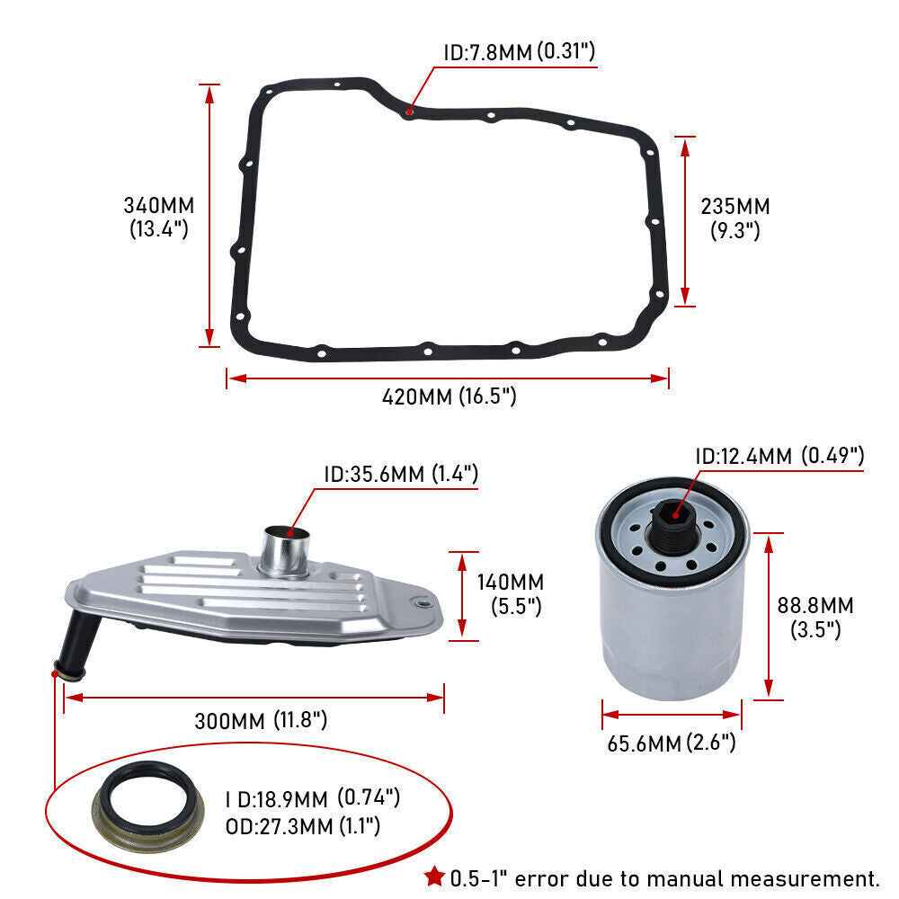 For 45RFE 545RFE 66RFE 68RFE Transmission Filter Service Kit 5179267AC 4799662