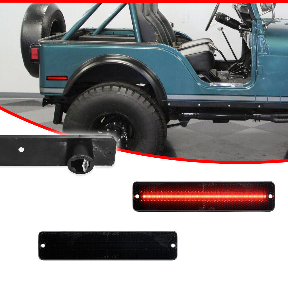 Two rear corner red LED side marker lights for Jeep Cherokee CJ5/6/7 J10/20 pickups.