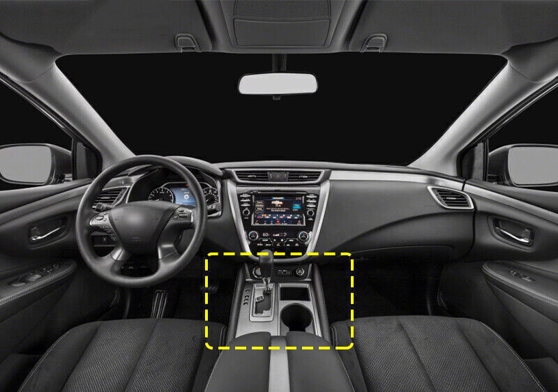 Console Gear Shift Frame Cover Trim for Nissan Murano 2015-21 Steel Carbon Fiber