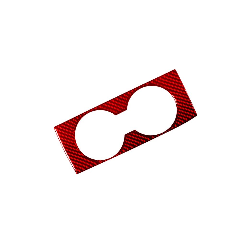 Red Carbon Fiber Rear Armrest Cup Holder Frame Trim for Chevy Impala 2014-2020