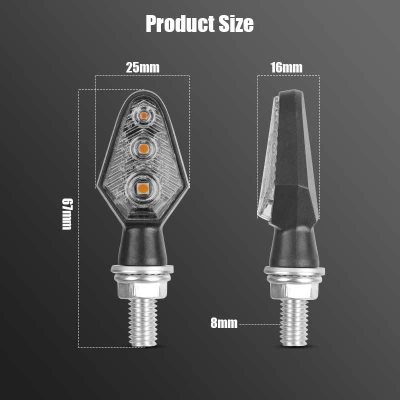 Motorcycle LED for Mini Turn Signal Blinker Light Indicator Amber for Honda for Yamaha