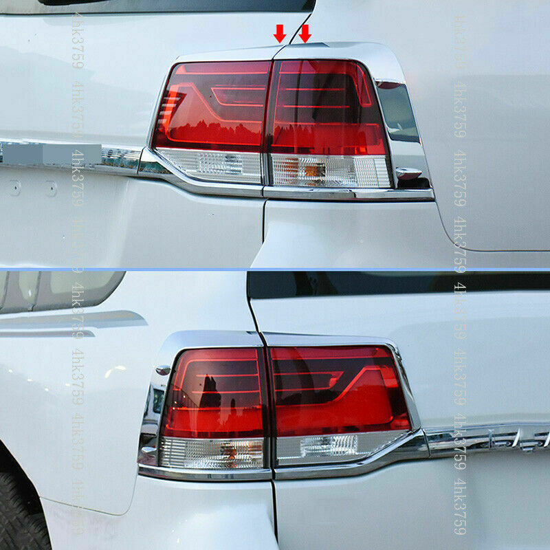 for Toyota for Land Cruiser 2016-2021 Chrome Line Rear Tail Light Lamp Cover Trim