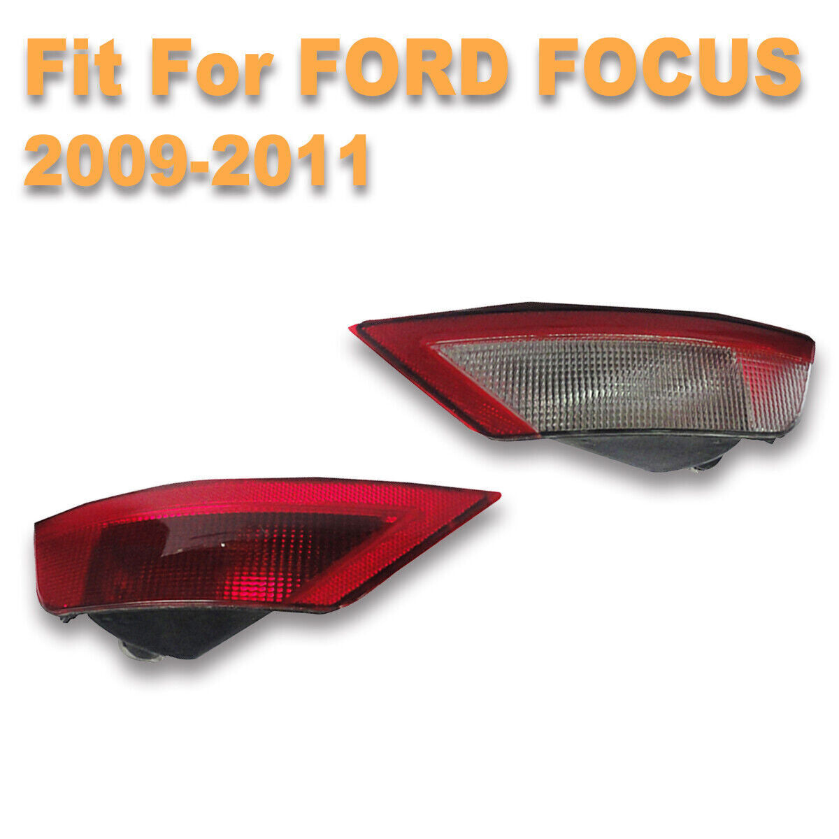L+R Rear Bumper Reflector Lights Tail Lamp for Ford Focus 2009-2011 Hatchback