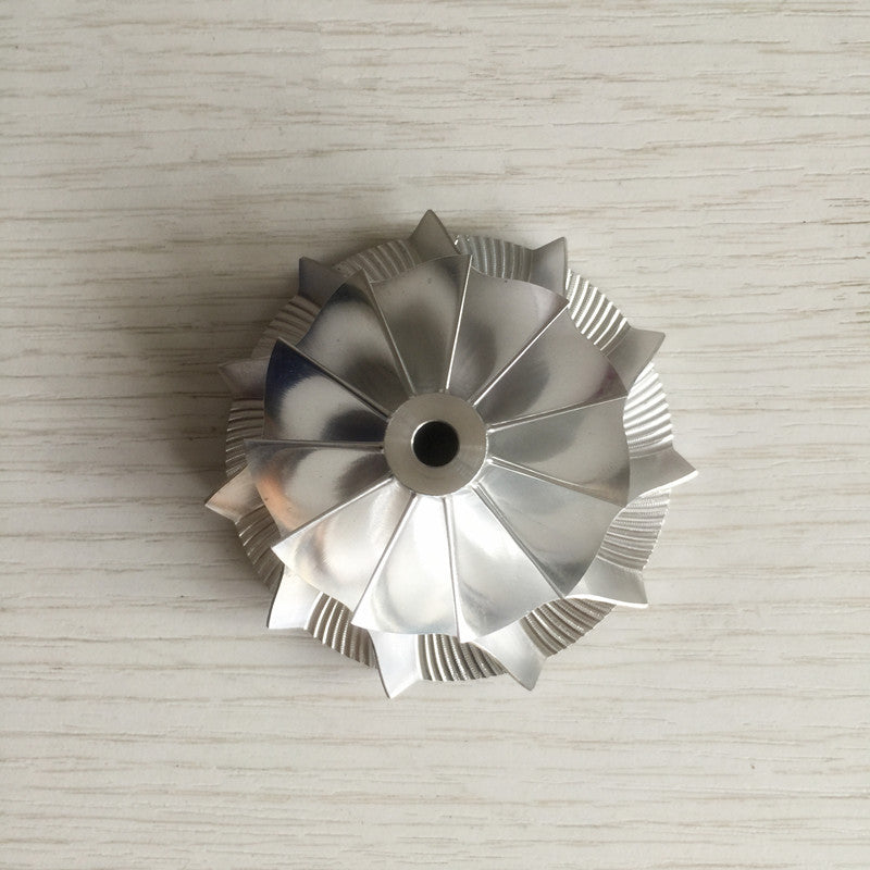 GTA15-25 44.50/60.00 mm 11+0 Blade Turbine Milling/Burnt Compressor Wheel