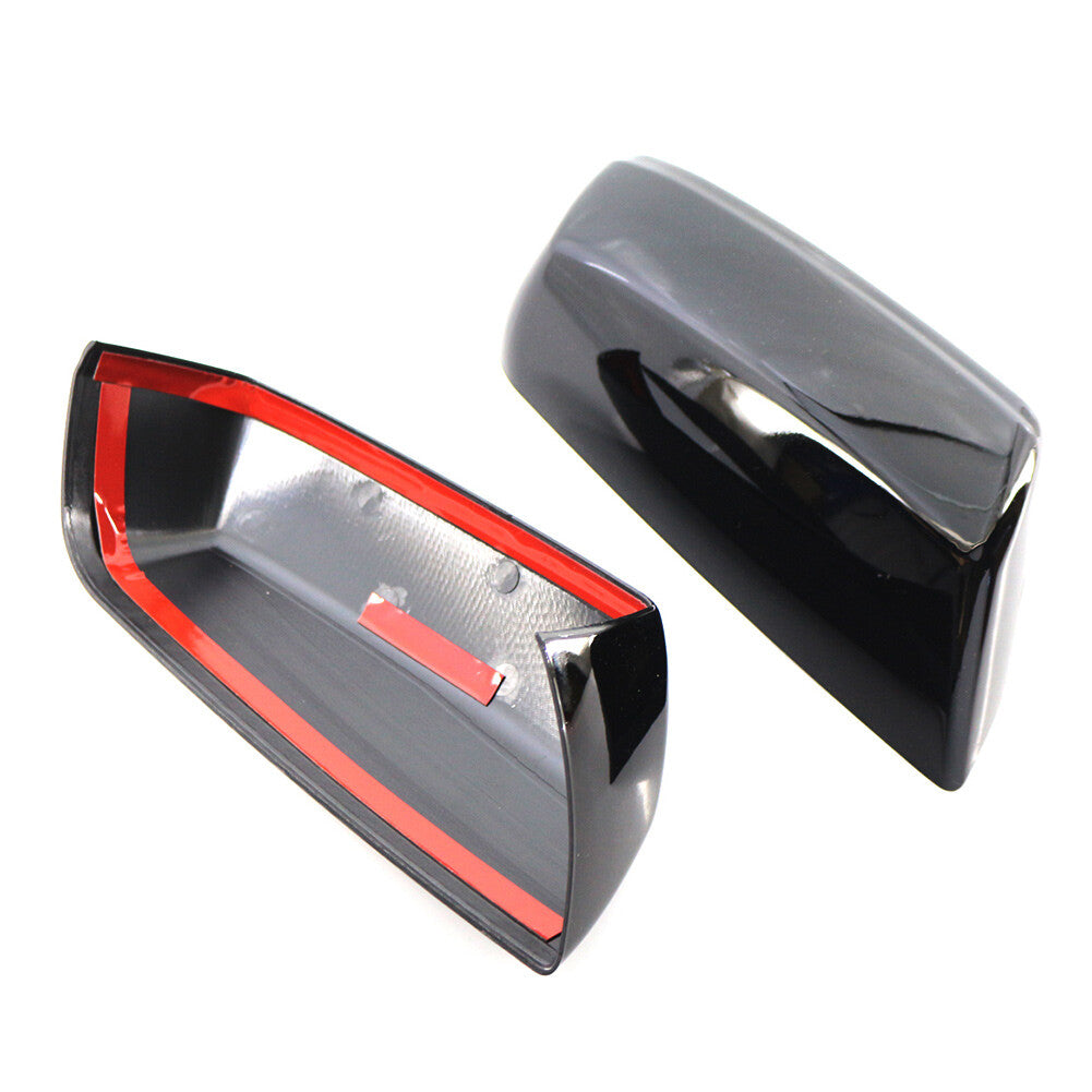 2x Gloss Black Mirror Covers Overlays Trims for Chevrolet Impala 2014-2020