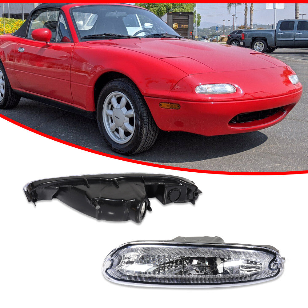 Suitable for 90-97 for Mazda MX-5 Miata, transparent/chrome front bumper turn signal light 2-piece set