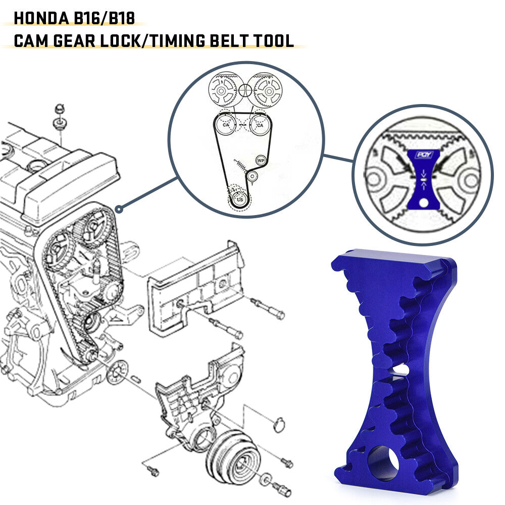 for Honda for Acura 1.6L B16 B18 VTEC Cam Gear Lock Holder Timing Belt Install Tool