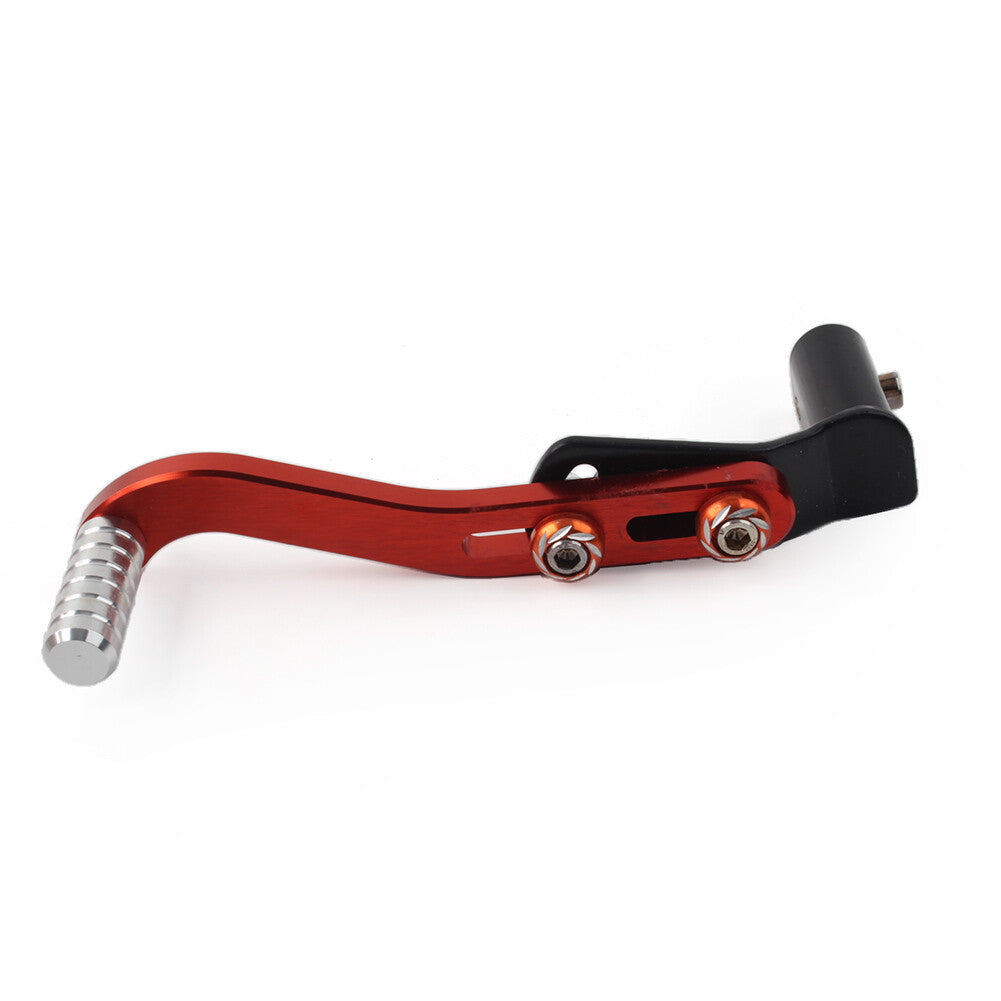 CNC Gear Shift Lever Footrest Pedal Foot Rest Shifter Orange Aluminum Universal