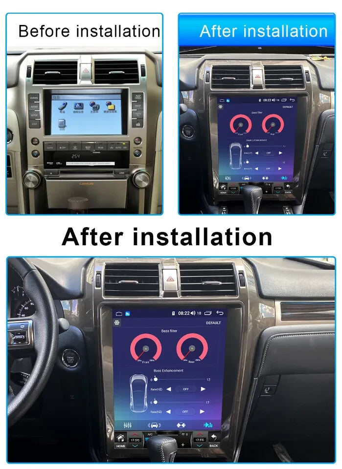15 Android Car Radio Screen for Tesla Style for Lexus GX GX400 GX460 CarPlay GPS