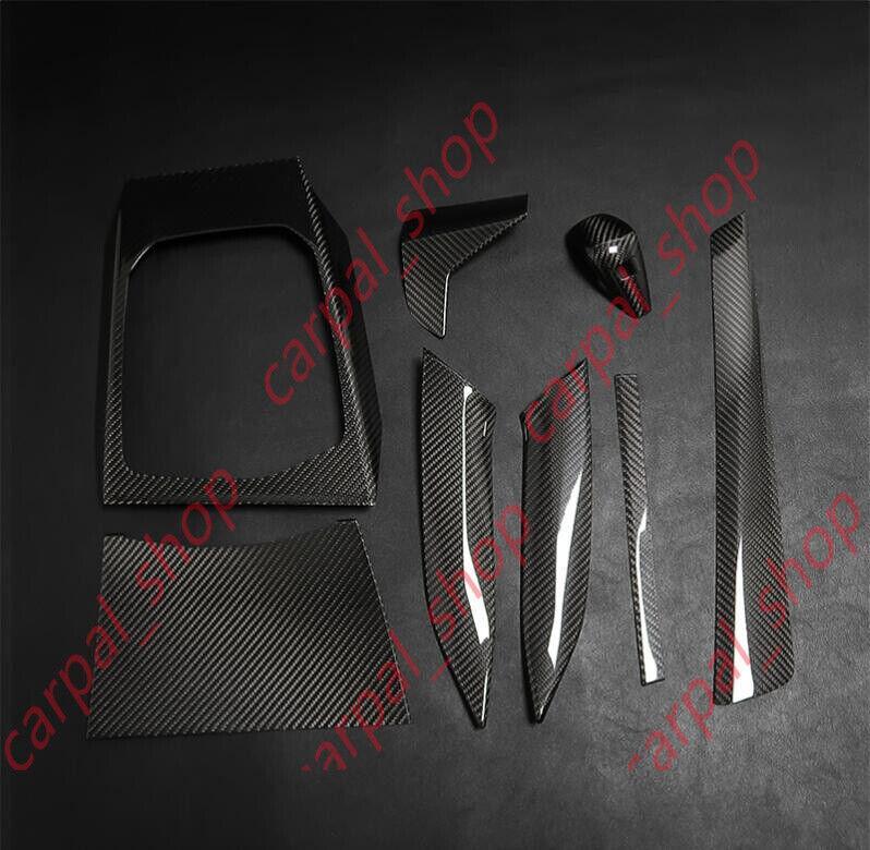 For BWM 3Series G20 G28 Real Carbon Fiber Interior Accessories Kit Covers 8pcs