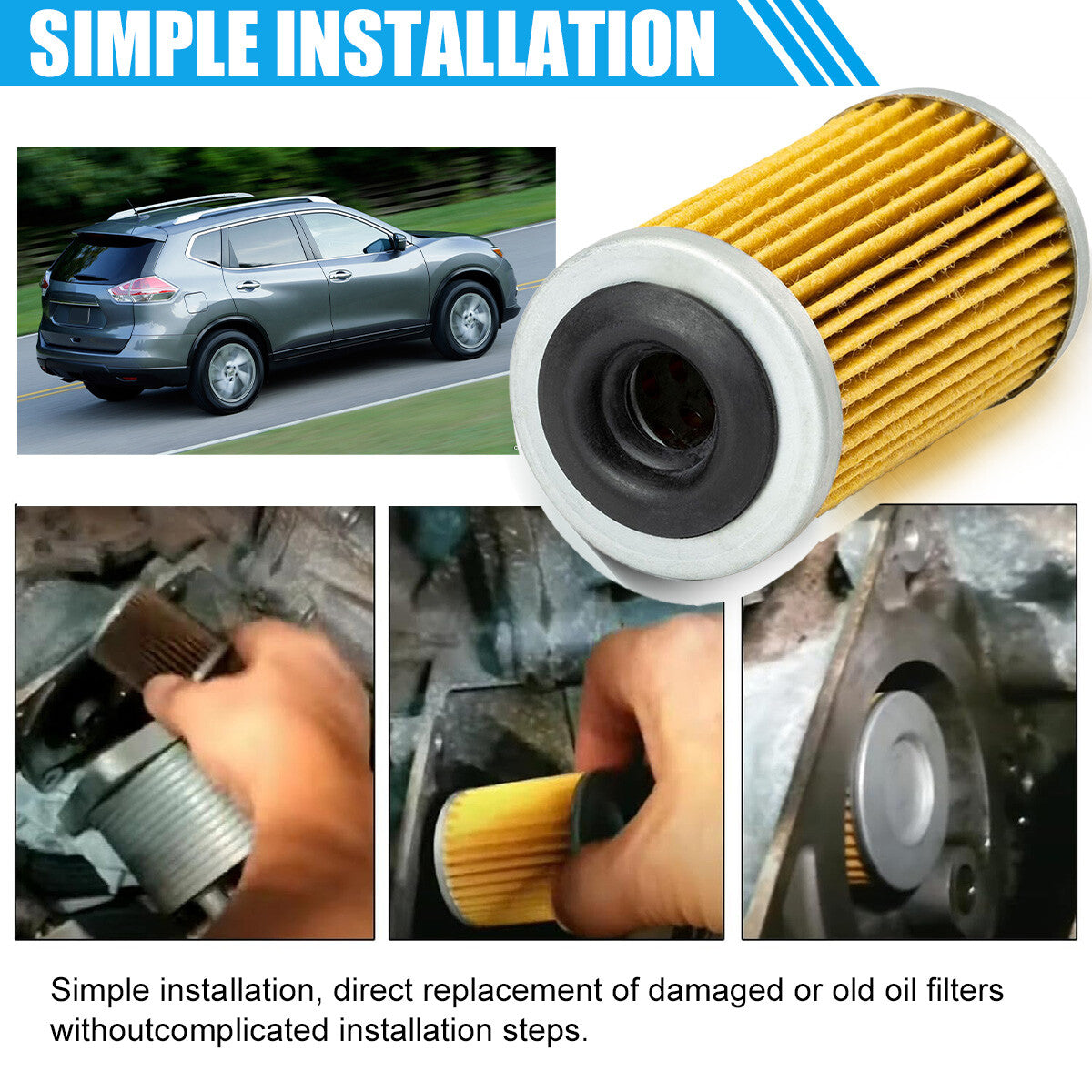 1x Transmission Oil Filter Assy 31726-3JX0A for Mitsubishi Mirage for Nissan March