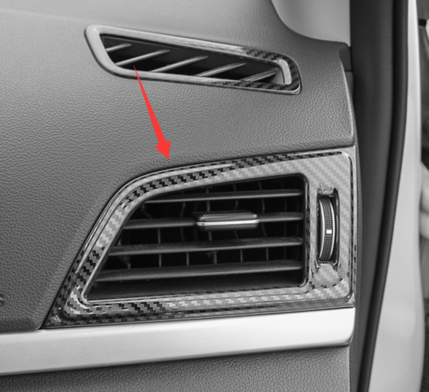 Carbon Steel Dash Side Air Vent Outlet Cover Trim for Hyundai for Elantra 2017-2018