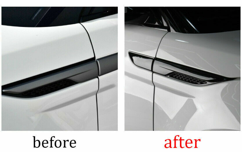 for Range Rover Evoque 2012-19 Gloss Black Side Vent Fender Flank Cover Replace