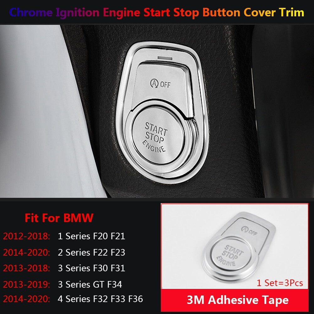 for BMW 1 2 3 4 Series F20 F22 F30 F34 F32 Car Ignition Start Stop Switch Cover