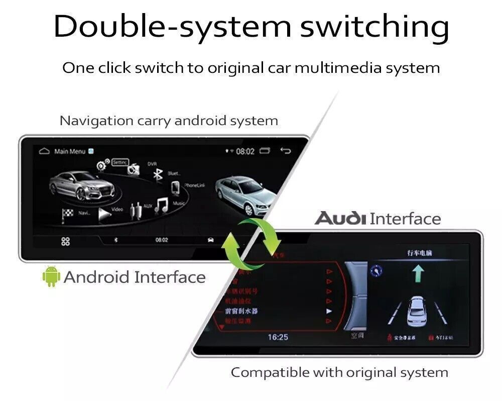 Car Android GPS Navigation Wifi for Audi A6 C6 Q7 10.25 Radio carpaly 2+32G