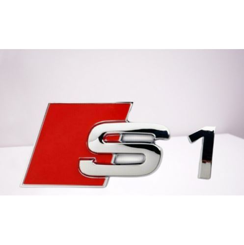 Chrome silver rear badge boot sticker for Audi S1 trunk