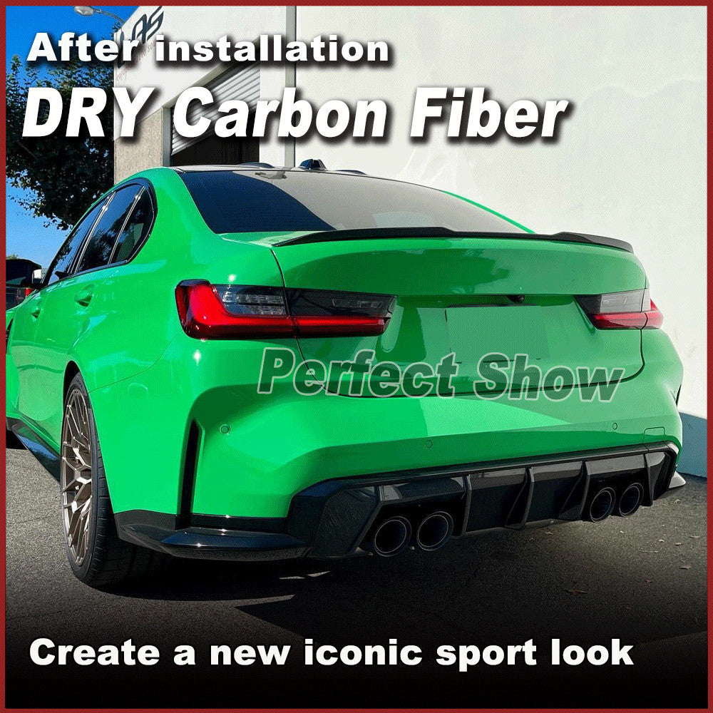 Fit for BMW G20 M340i 330i G80 M3 2019-23 Dry Carbon Rear Trunk Spoiler Wing Lip