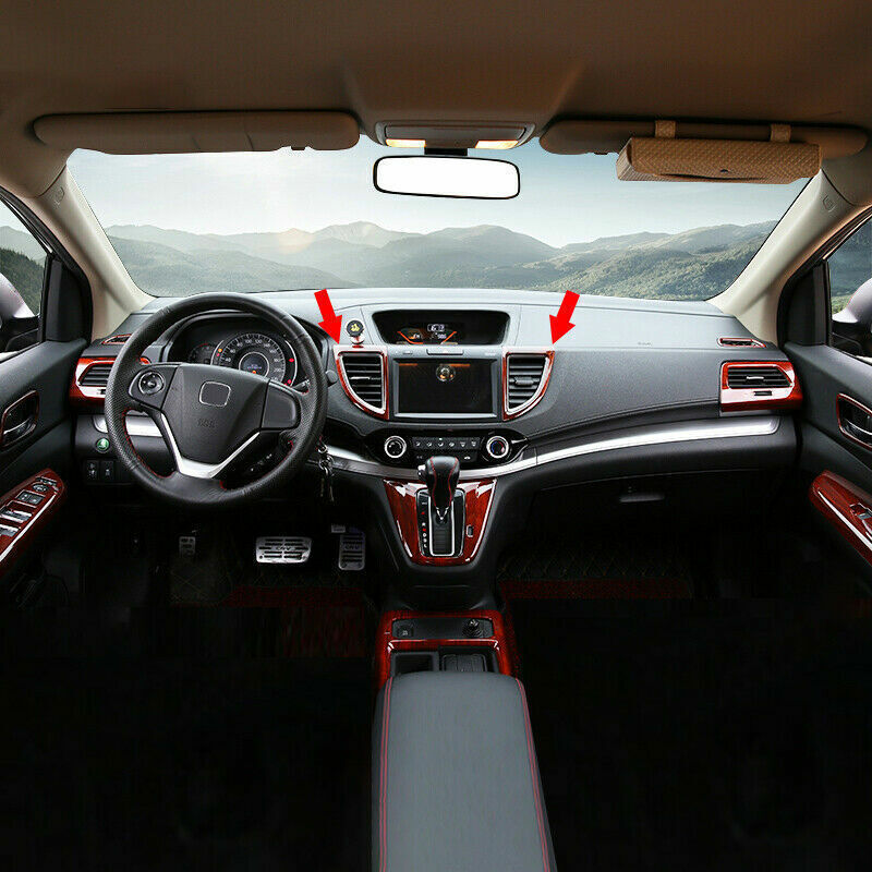 Middle Air Outlet Vent Cover Trim for Honda CRV CR-V 2012-2016 Peach Wood Grain