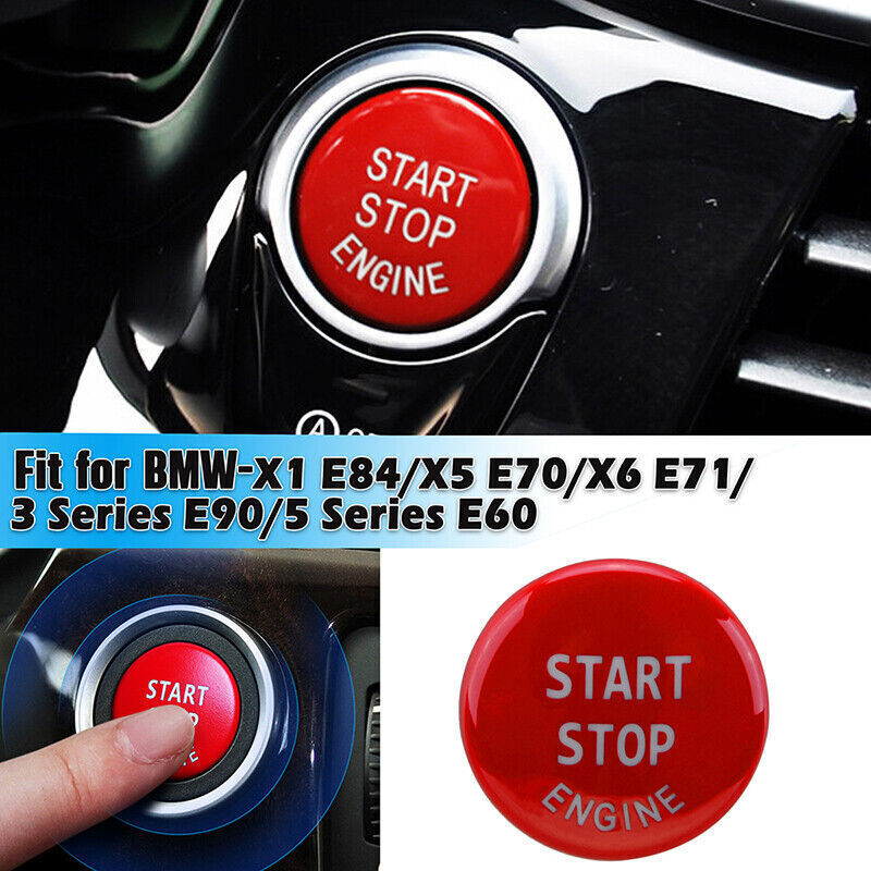 Red Engine Start Stop Switch Button Cover Fit for BMW E60 E70 E83 E84 E90 E92