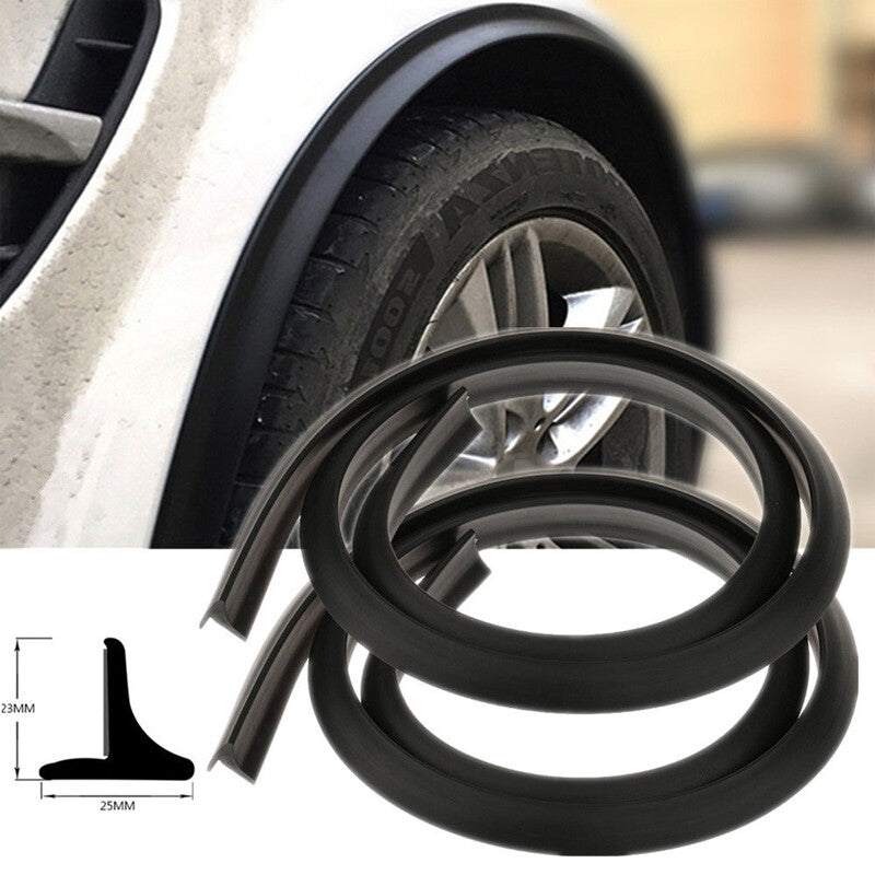 4-pack 1.5-meter car mudguard flare protection wheel molding strip edge rubber
