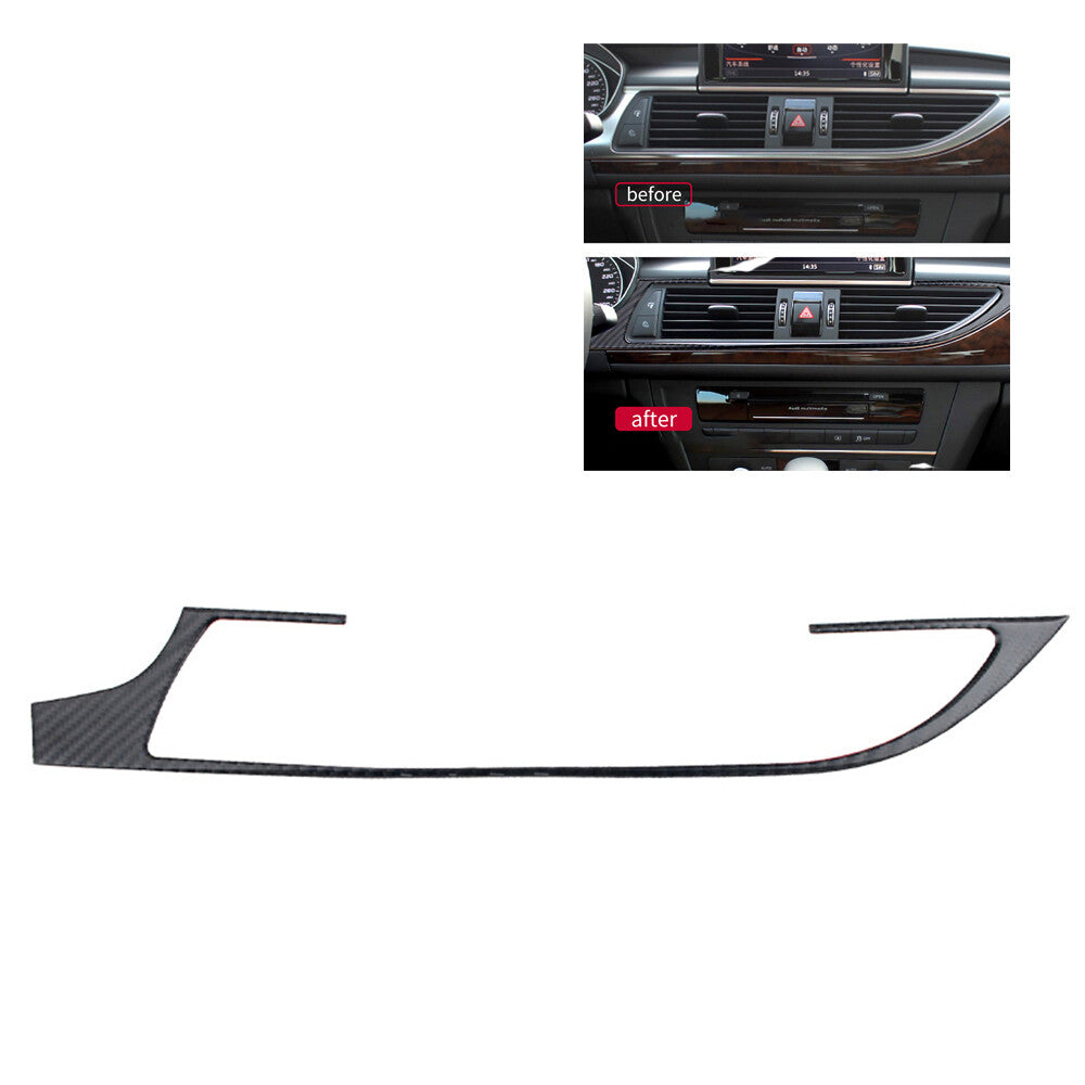 Carbon Fiber Central Vent Outlet Trim for Audi A6 A7 2012-2018