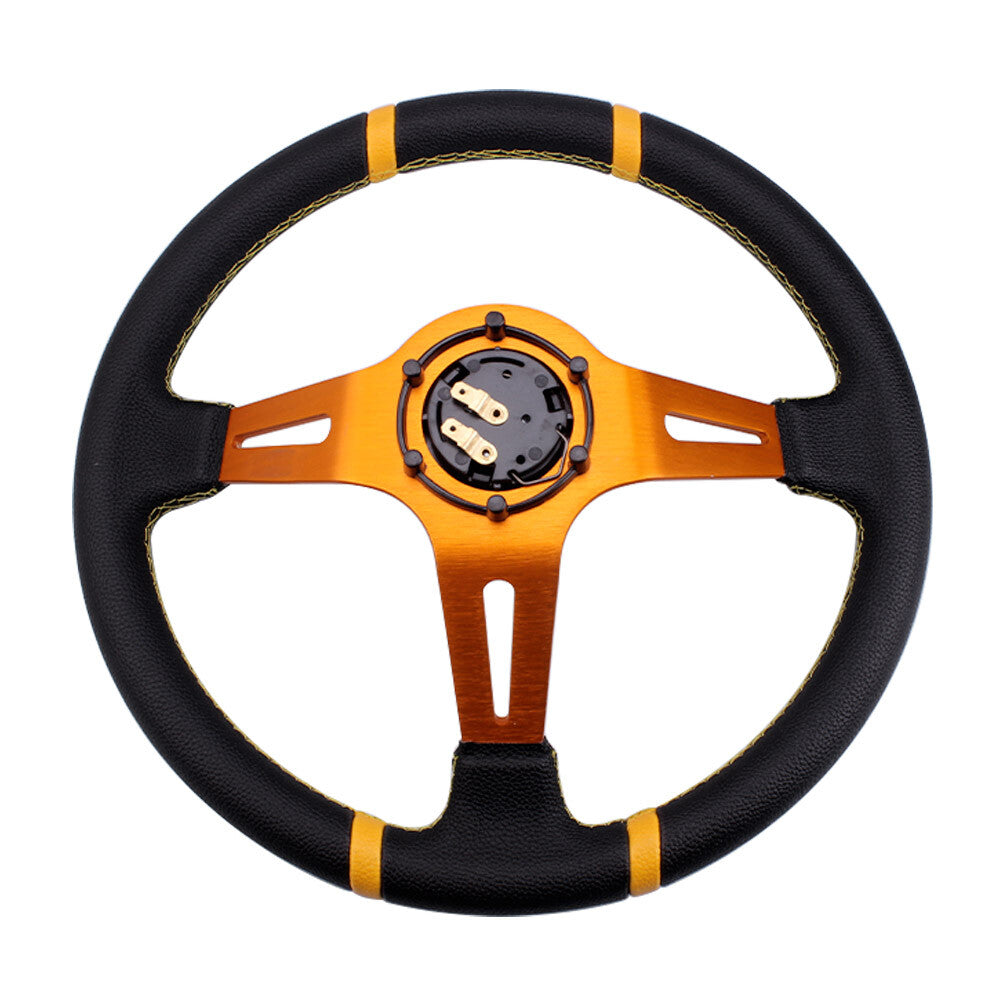 Universal 14 Leather Drifting JDM Modification Racing Steering Wheel