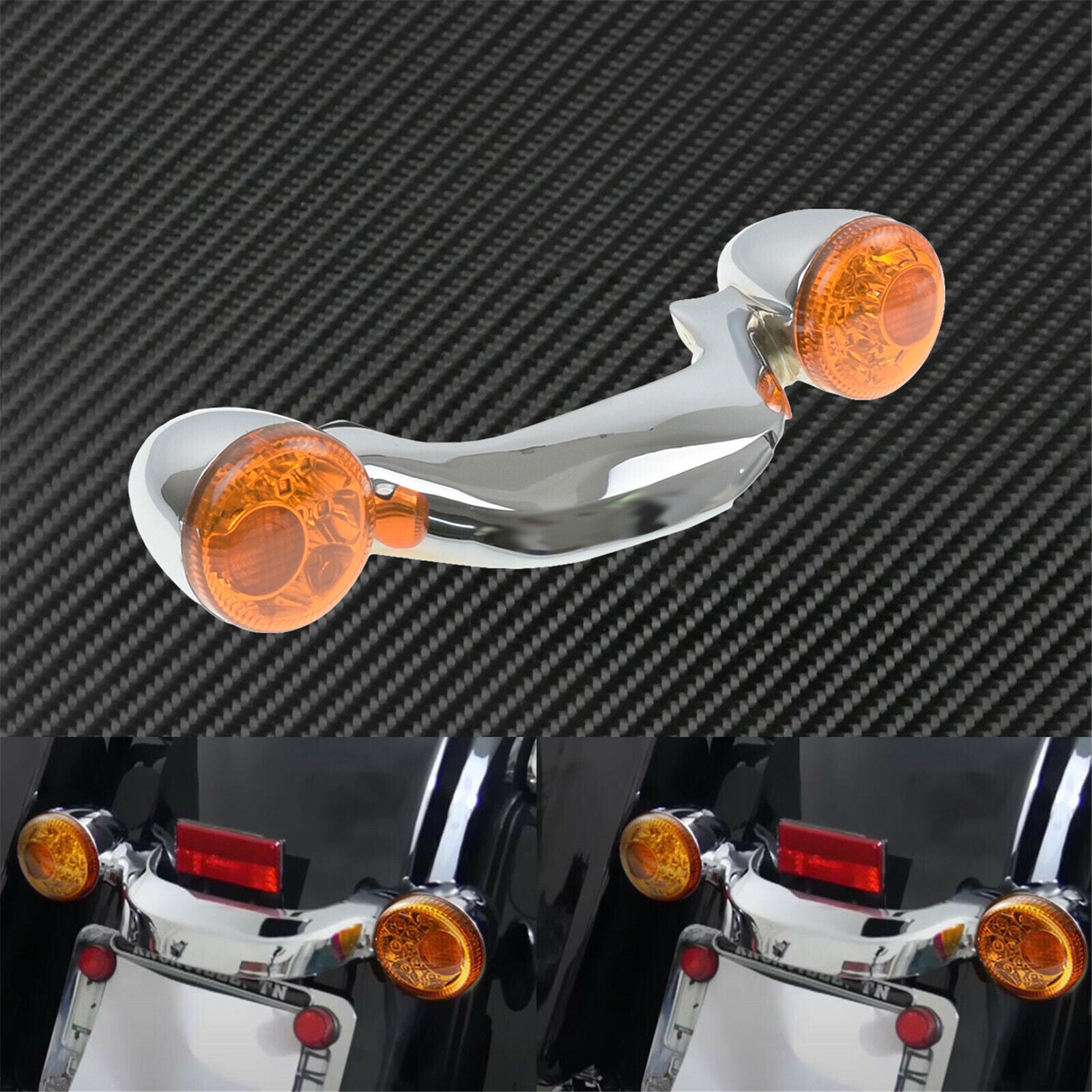 Rear Turn Signal Brake LED Light Bar Chrome Fit For Street Road Glide 2010-2022