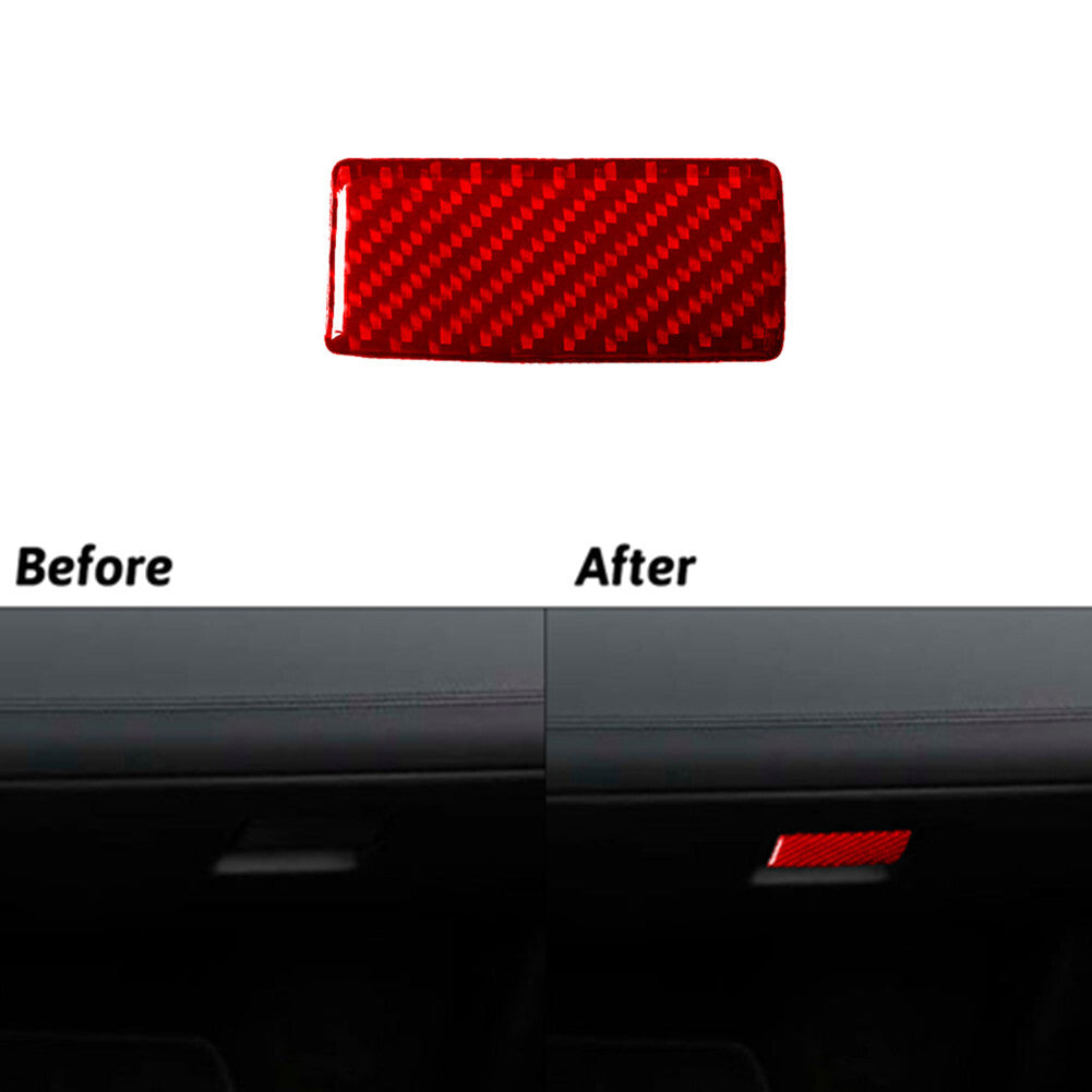 Red Carbon Fiber Glove Box Latch Trim for Land Rover Discovery Sport 2015-2019