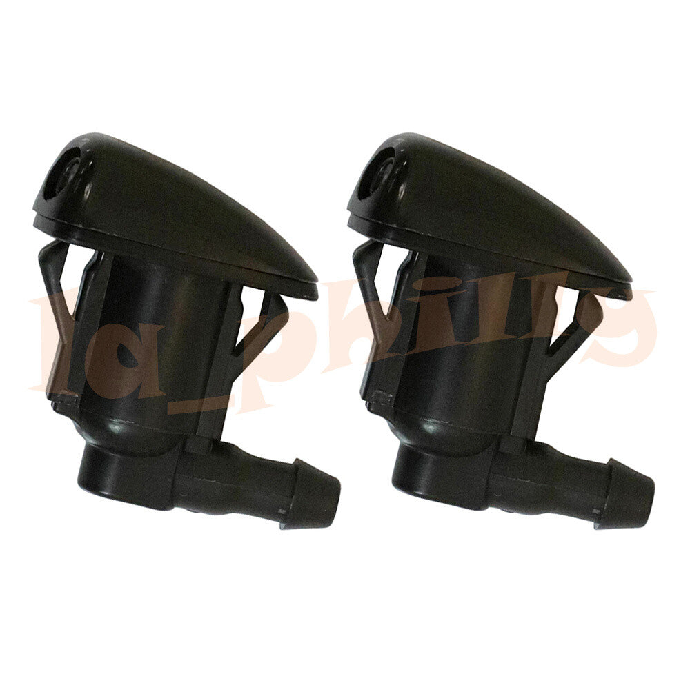 2pcs Front Windscreen Washer Nozzle 85381-44010 Fit for Lexus RX300 Black