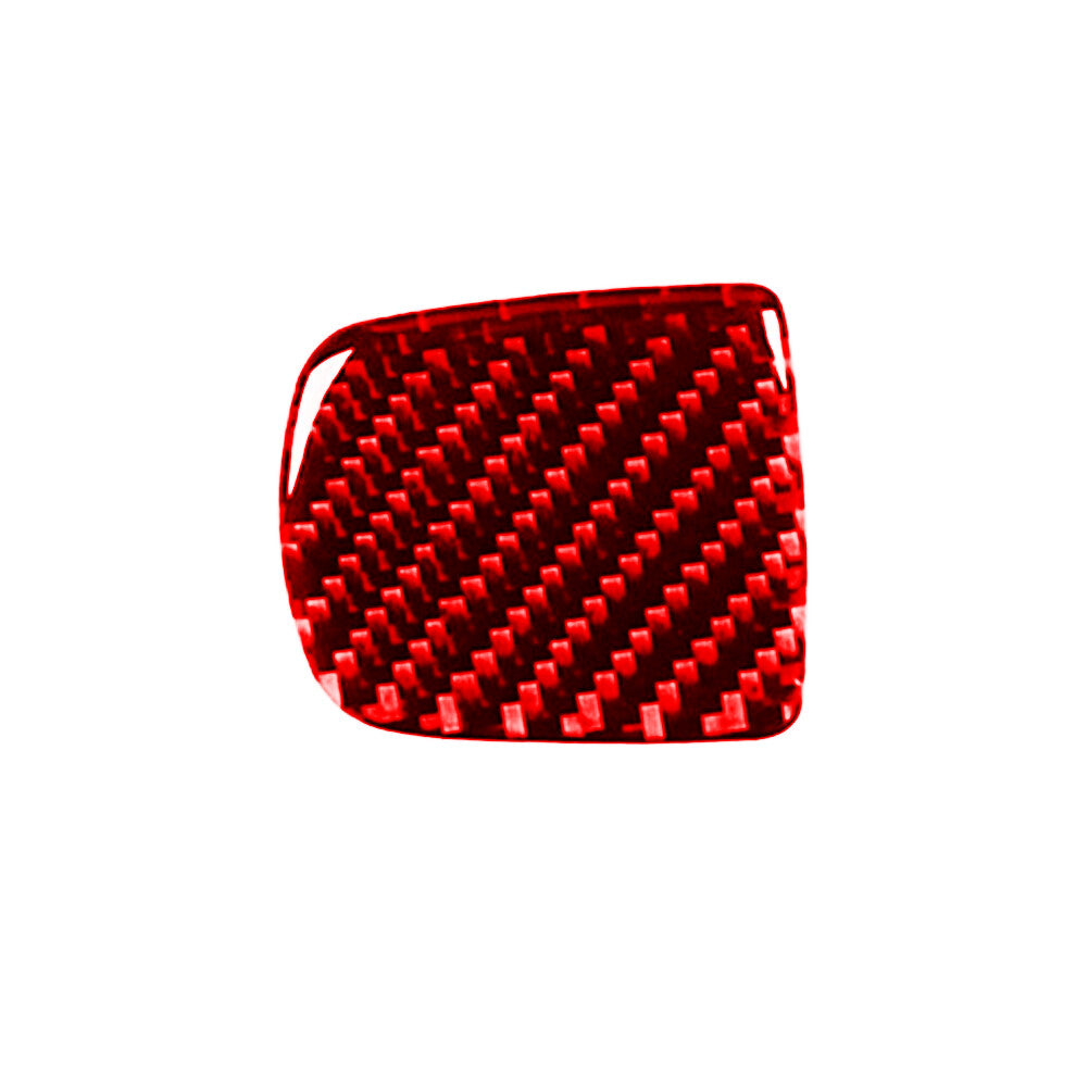 Red Carbon Fiber Interior Decor Glove Box Handle Cover Trim for Fiat 500L 14-17