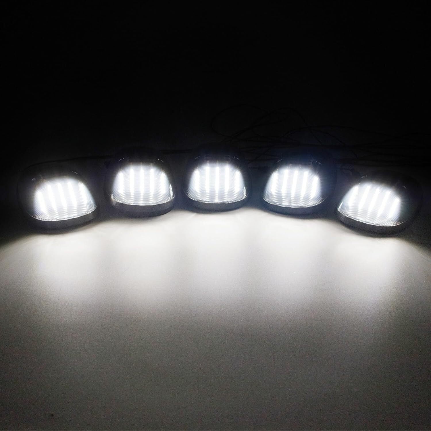 5x White Roof Cab Running Lights Smoke Suitable for 1994-1998 for Dodge for Ram 1500 2500 3500