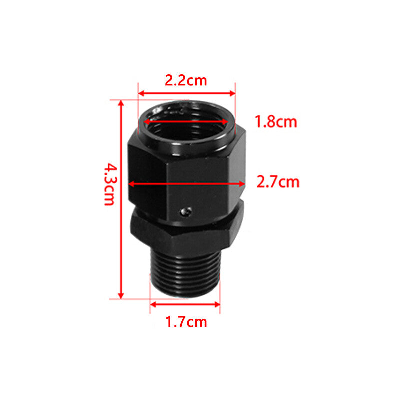 8AN AN8 Female Flare to 3/8NPT Male Straight Swivel Adapter Fitting Aluminum