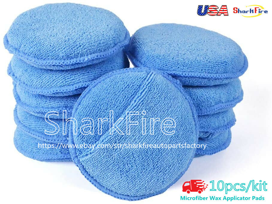 Soft microfiber wax pad with finger pockets, car wax foam sponge