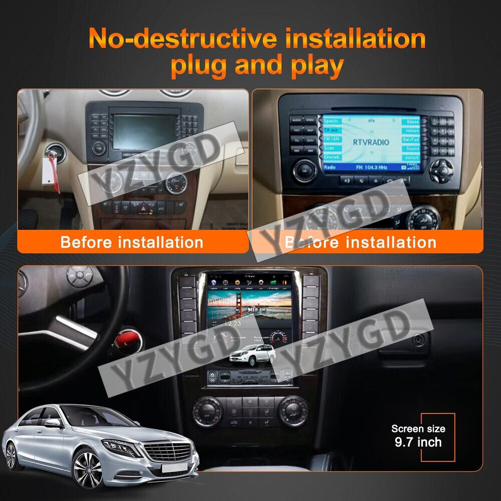 for Mercedes-Benz GL ML W164 X164 2005-2011 2Din StereoCar Radio Carplay Screen