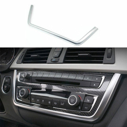 for BMW 3 4 Series GT 2014-18 ABS Silver Console Button U-Type Frame Cover Trim