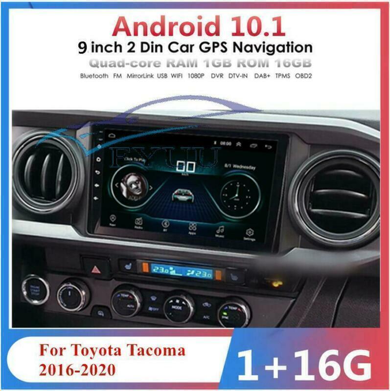 Navigation 9 Android 10.1 Stereo Radio GPS FM for Toyota Tacoma 2016-20 1+16GB