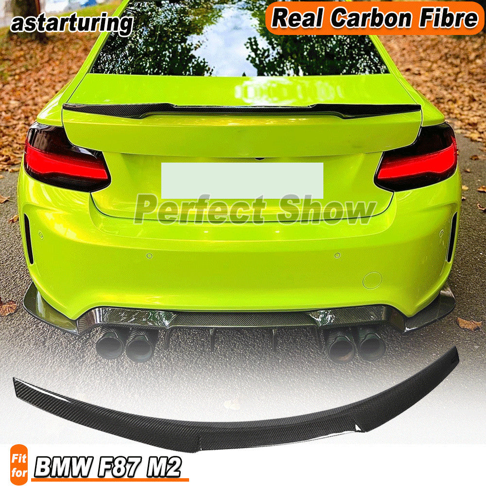 for BMW F87 M2 F22 220i M235i Coupe 2014-19 REAL Carbon Rear Trunk Spoiler Wing